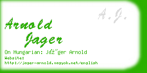 arnold jager business card